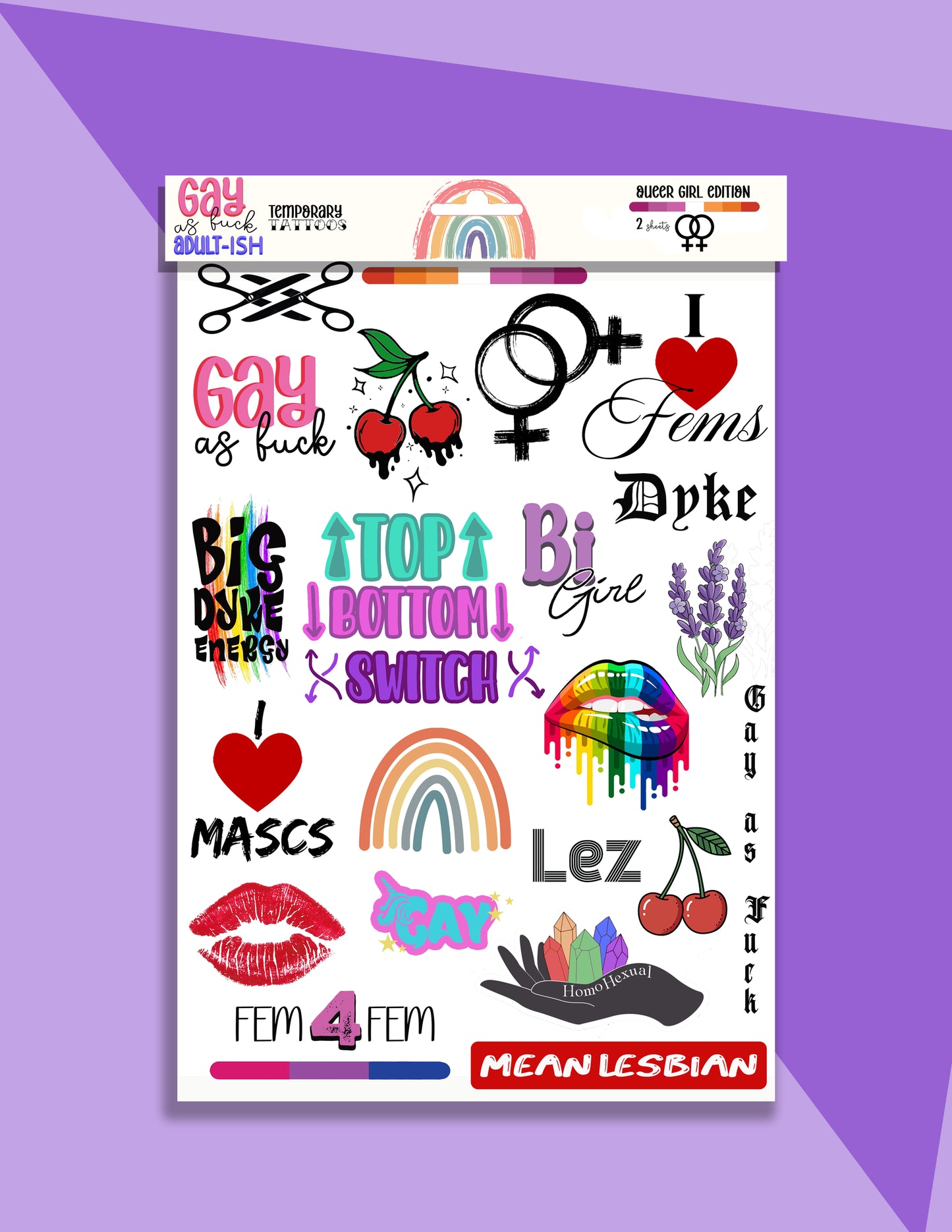 Pride Tattoos - Girls, Gays and Theys Combo Pack