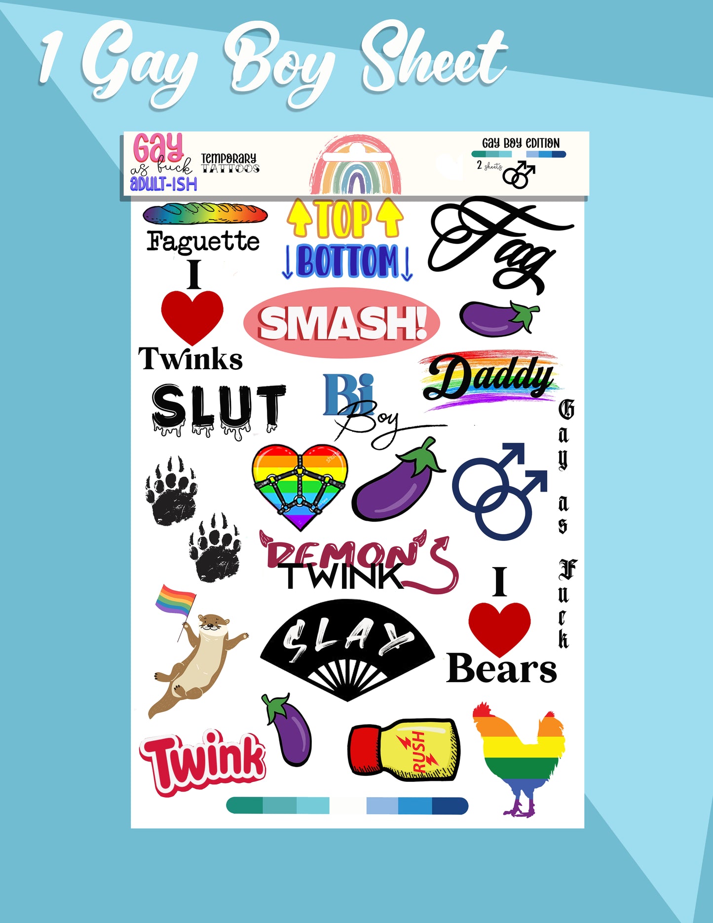 Pride Tattoos - Girls, Gays and Theys Combo Pack