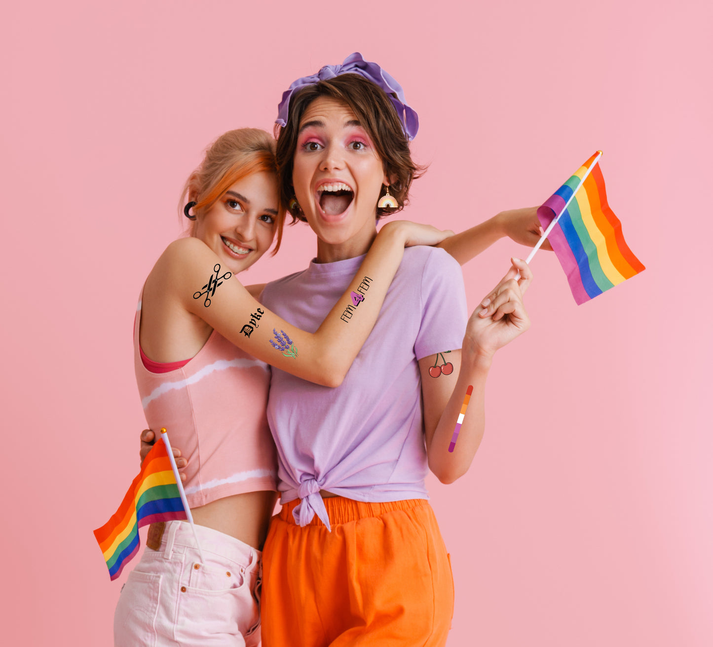 Pride Tattoos - Girls, Gays and Theys Combo Pack