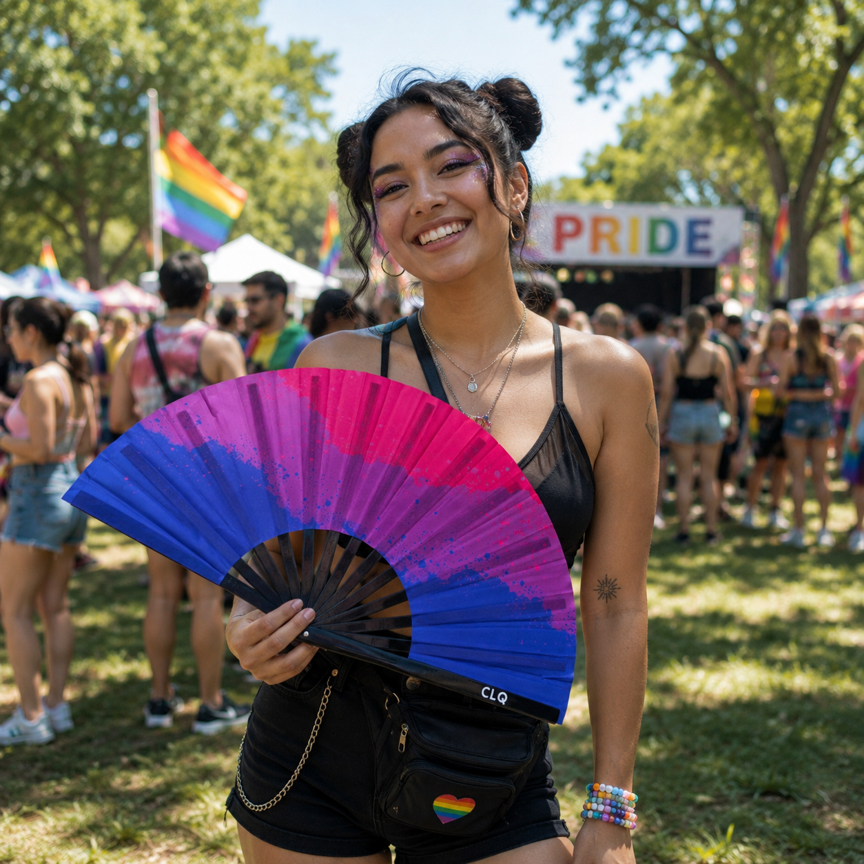 Bi Pride Flag Clack Fan