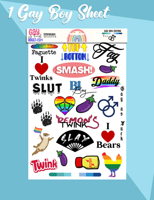 Pride Tattoos - Girls, Gays and Theys Combo Pack