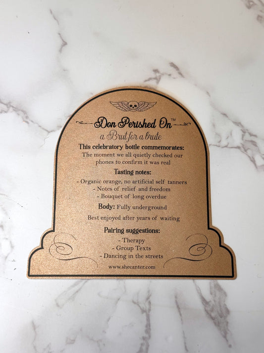 Don Perished On Novelty Label