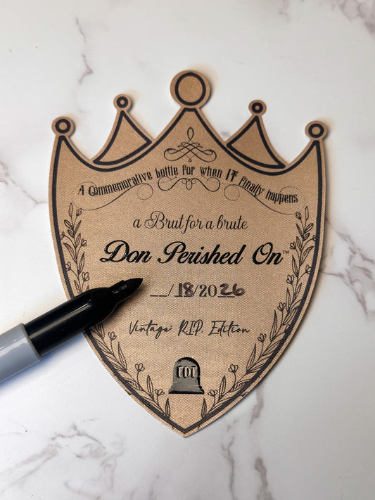 Don Perished On Novelty Label