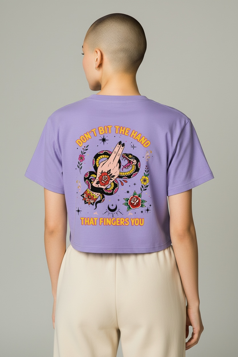 Don’t Bite the Hand Crop Top- pre-sale