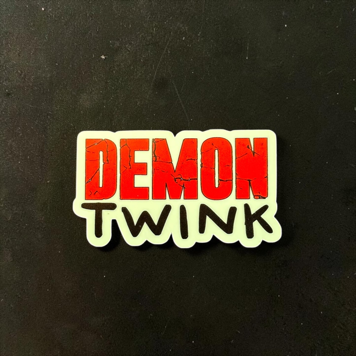 Glow in the Dark Demon Twink Sticker