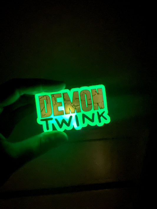 Glow in the Dark Demon Twink Sticker