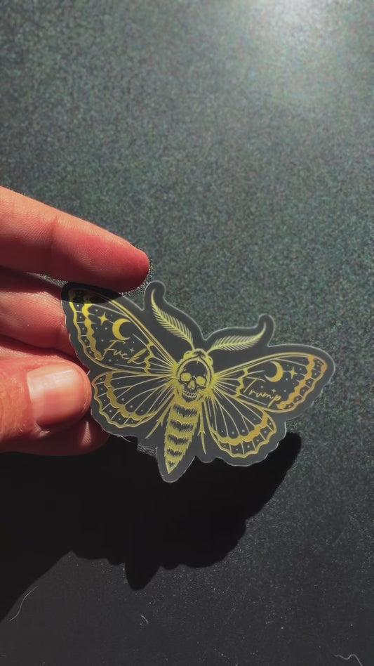 F*ck Trump Death Moth Sticker