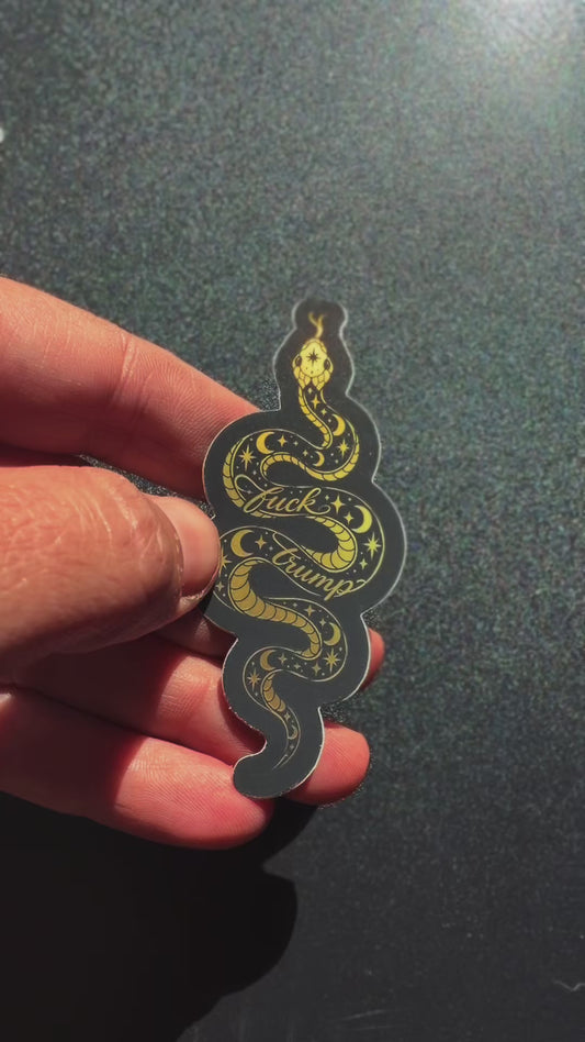 F*ck Trump Snake Sticker